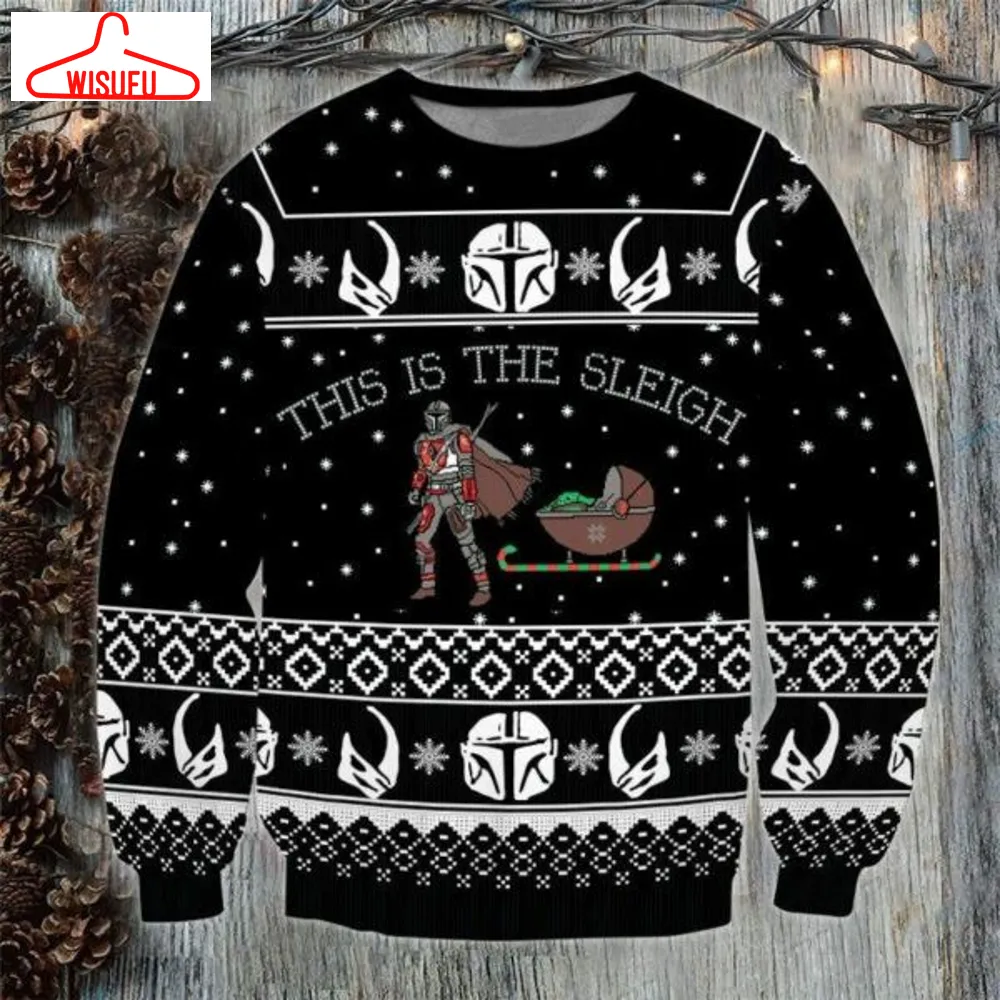 Star Wars This Is The Sleight Baby Yoda Ugly Sweater, Christmas Gift, Star Wars This Is The Sleight Baby Yoda Ugly Christmas Sweater