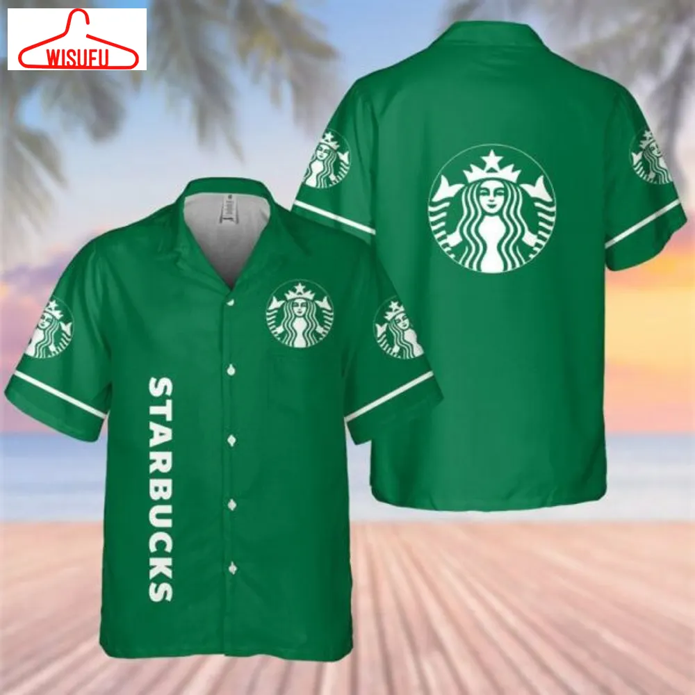 Starbucks Coffee Hawaiian Graphic Print Short Sleeve Hawaiian Casual Shirt, New Fashion Gifts