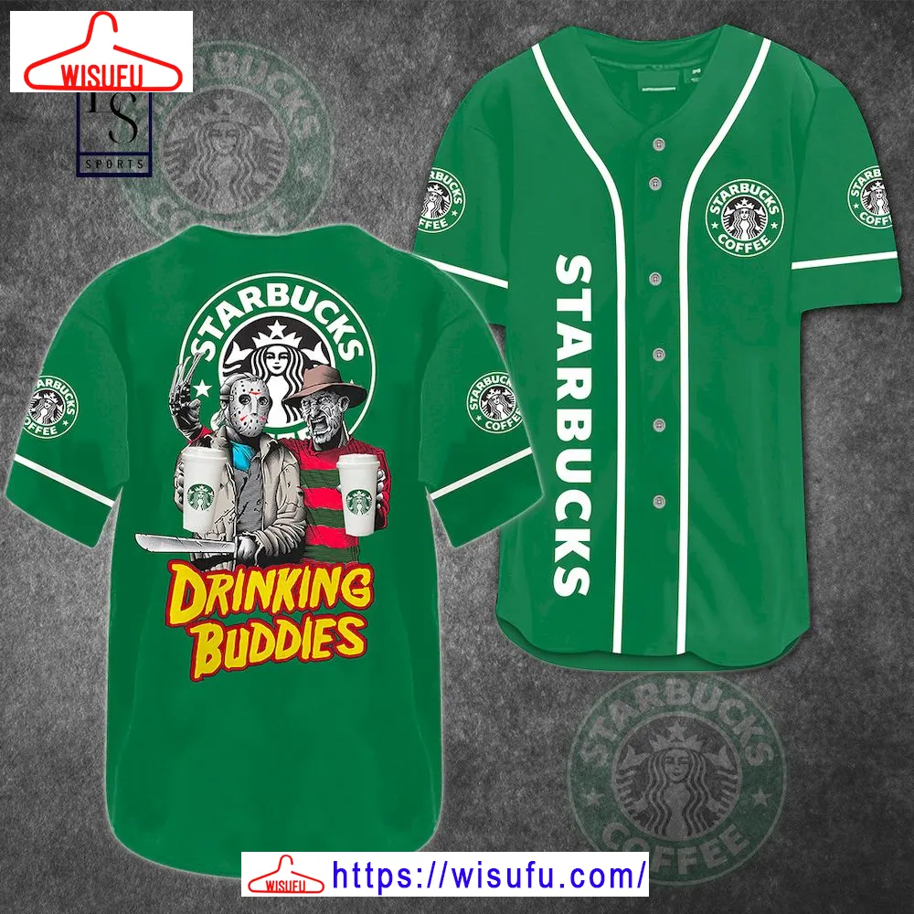 Starbucks Drink Buddies Baseball Jersey, New Fashion Gifts