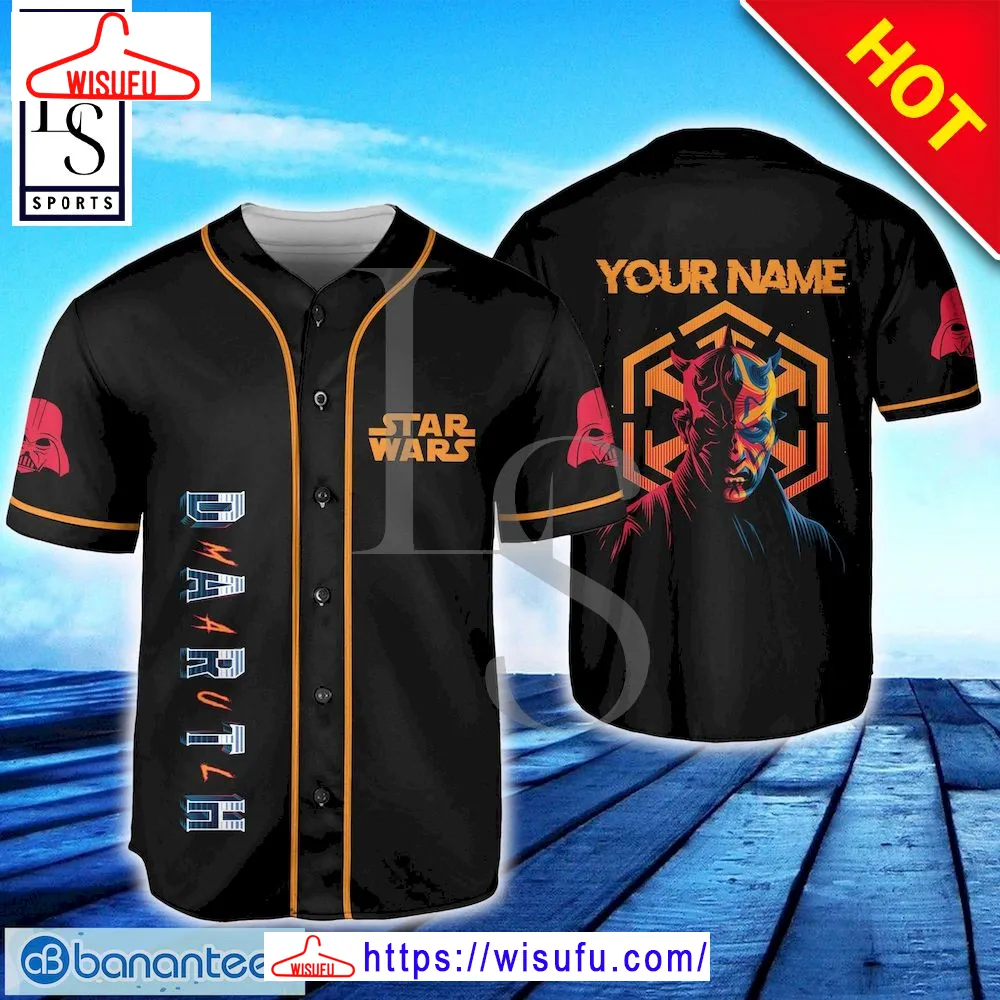 Starwar Darth Maul Custom Name Baseball Jersey, New Fashion Gifts