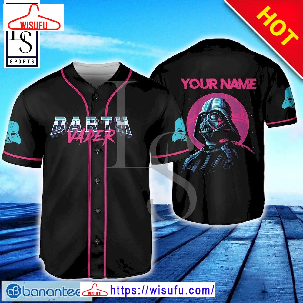 Starwar Darth Vader Horizontal Text Custom Name Baseball Jersey, New Fashion Gifts