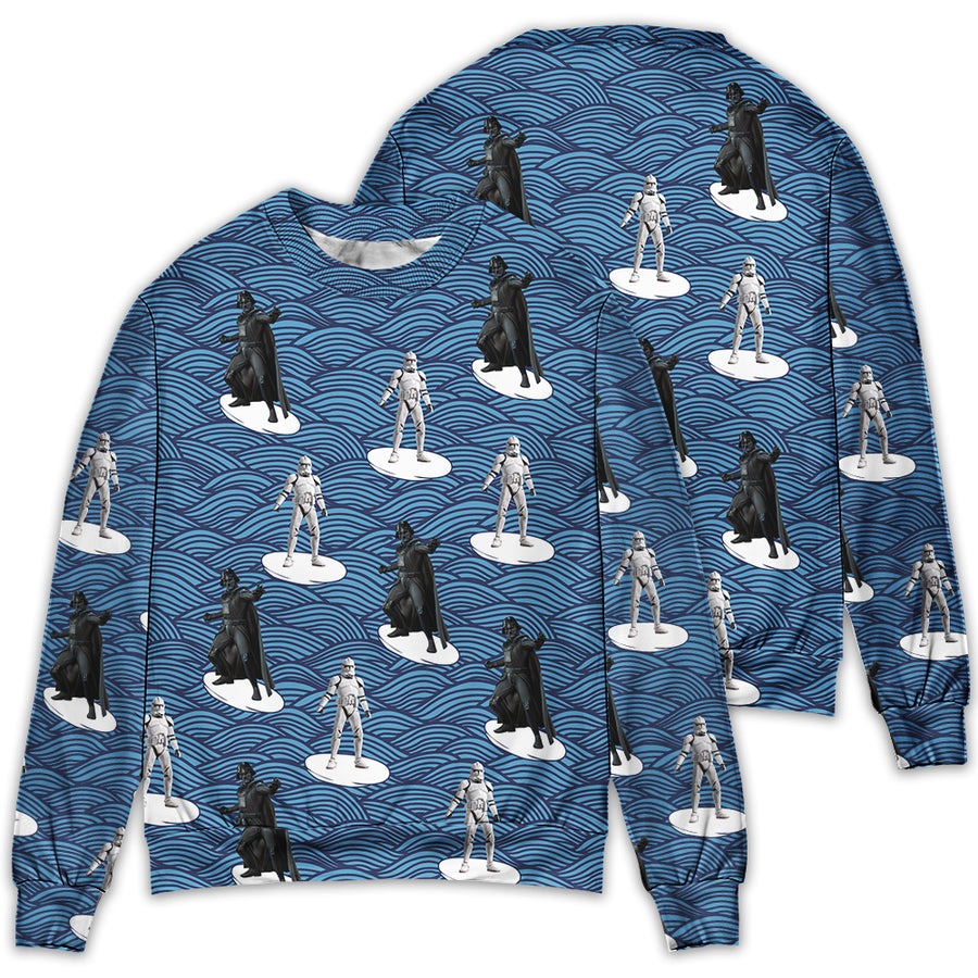 Starwars Storm Trooper Darth Vader Surfing - Sweater