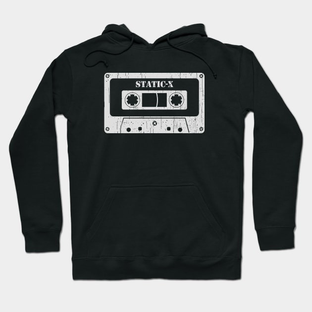 Static X - Vintage Cassette White Hoodie 2