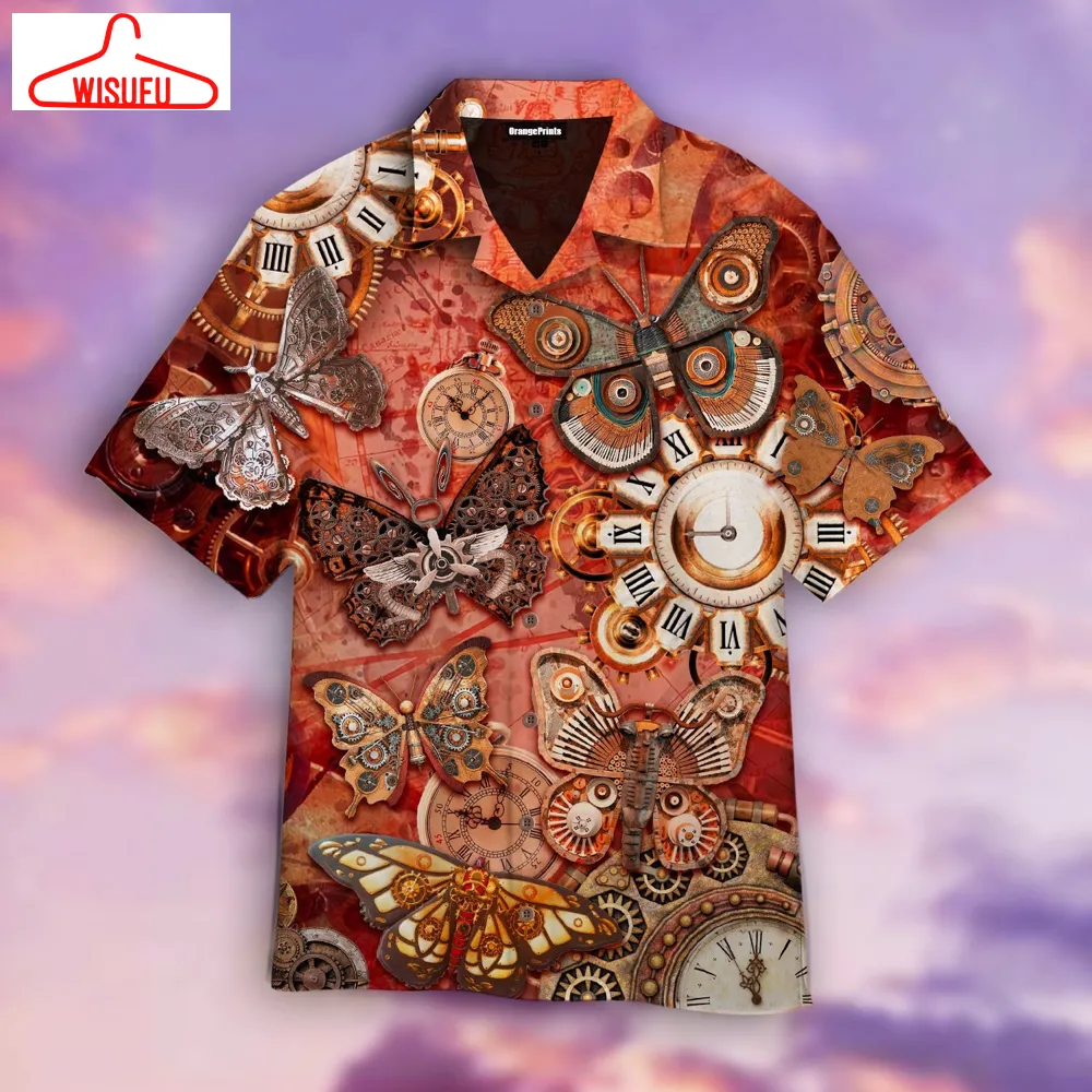 Steampunk Butterfly Hawaiian Shirt