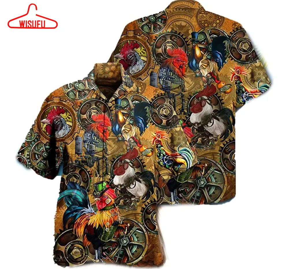 Steampunk Chicken Hawaiian Shirt - For Men & Women - New Winter Fashion Shirt Gift For Family, New Fashion Gifts Vtbl44198