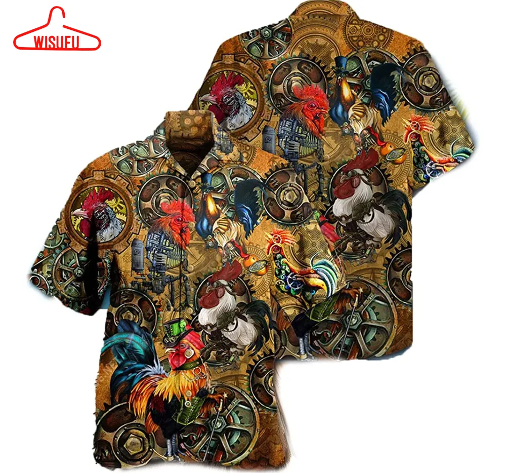 Steampunk Chicken Hawaiian Shirt