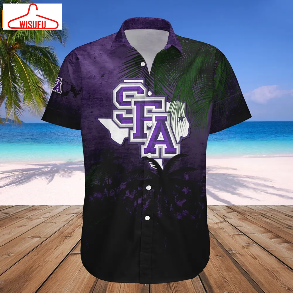 Stephen F. Austin Lumberjacks Coconut Tree Tropical Grunge Hawaiian Shirt, New Fashion Gifts