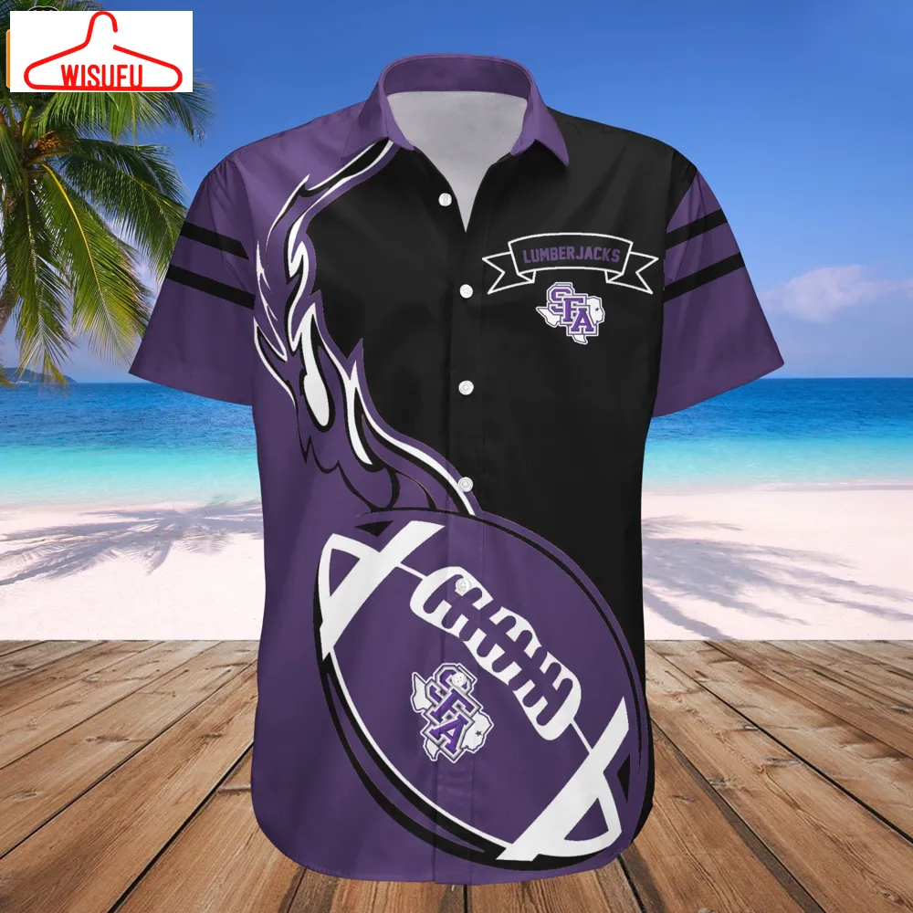 Stephen F. Austin Lumberjacks Flame Ball Hawaiian Shirt, New Fashion Gifts