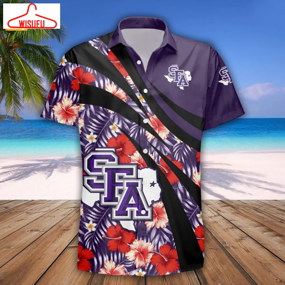 Stephen F. Austin Lumberjacks Hibiscus Sport Hawaiian Shirt, New Fashion Gifts