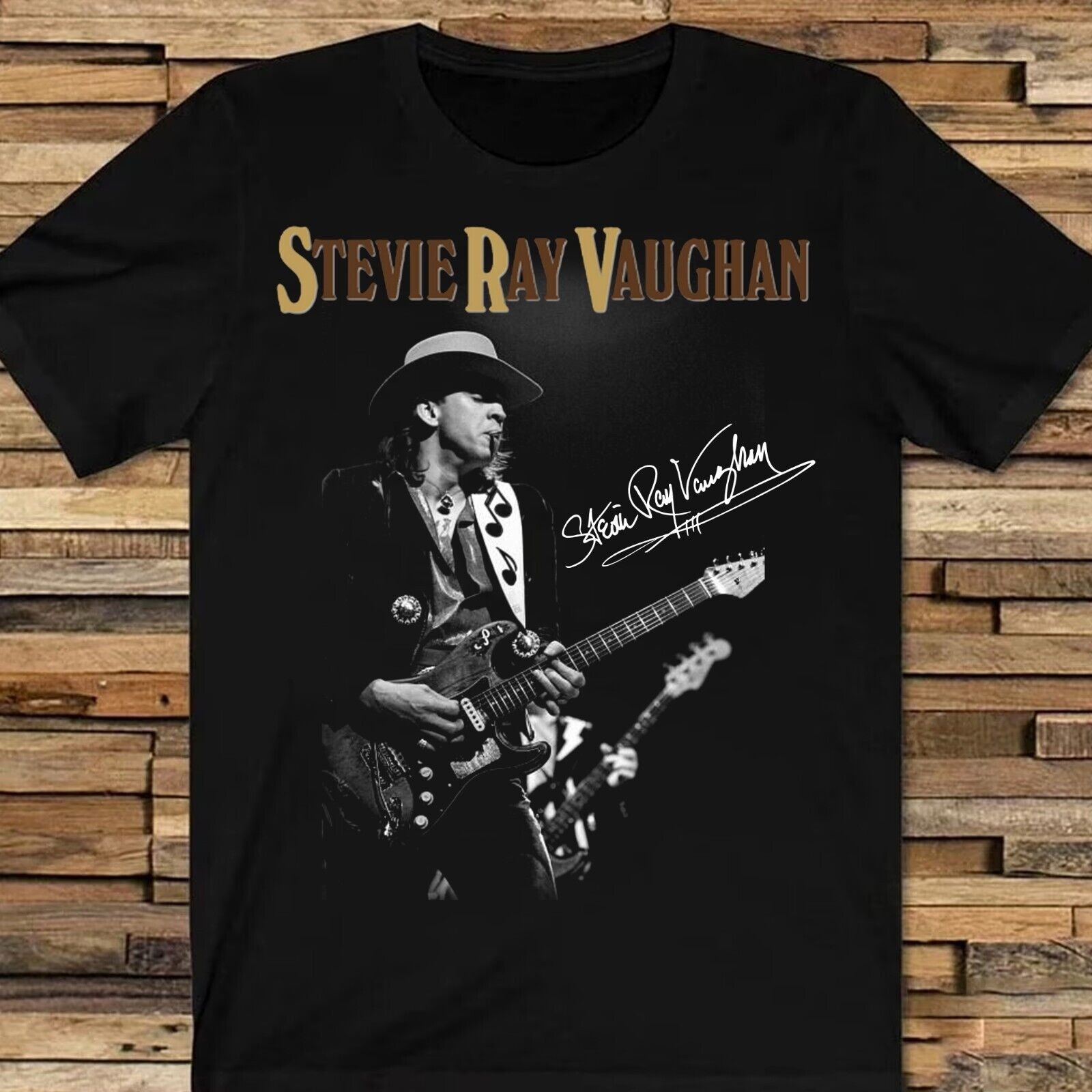 Stevie Ray Vaughan Black Gift For Fans Black All Size Shirt