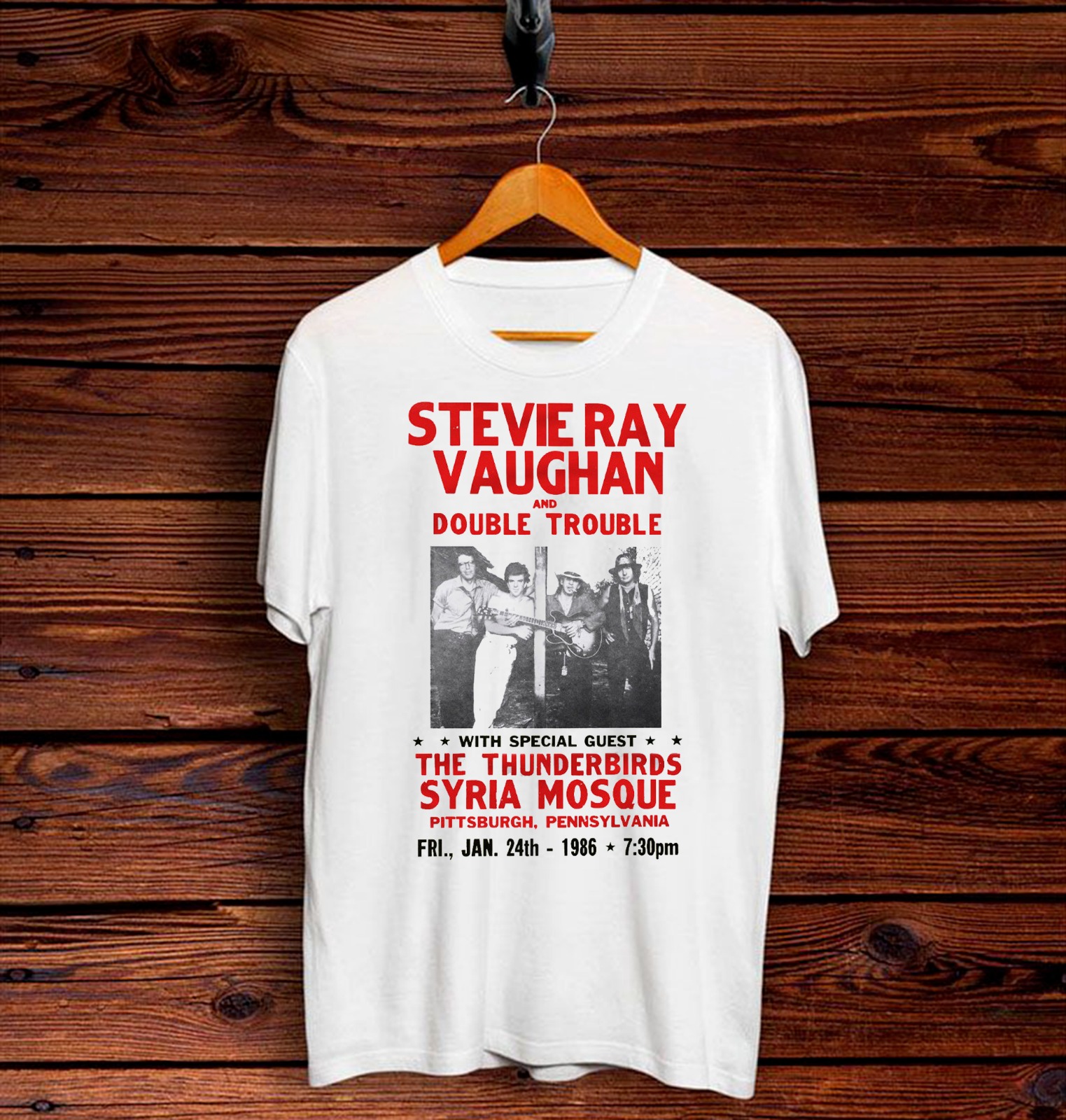 Stevie Ray Vaughan Double Trouble Live Tour Concert Vintage T Shirt