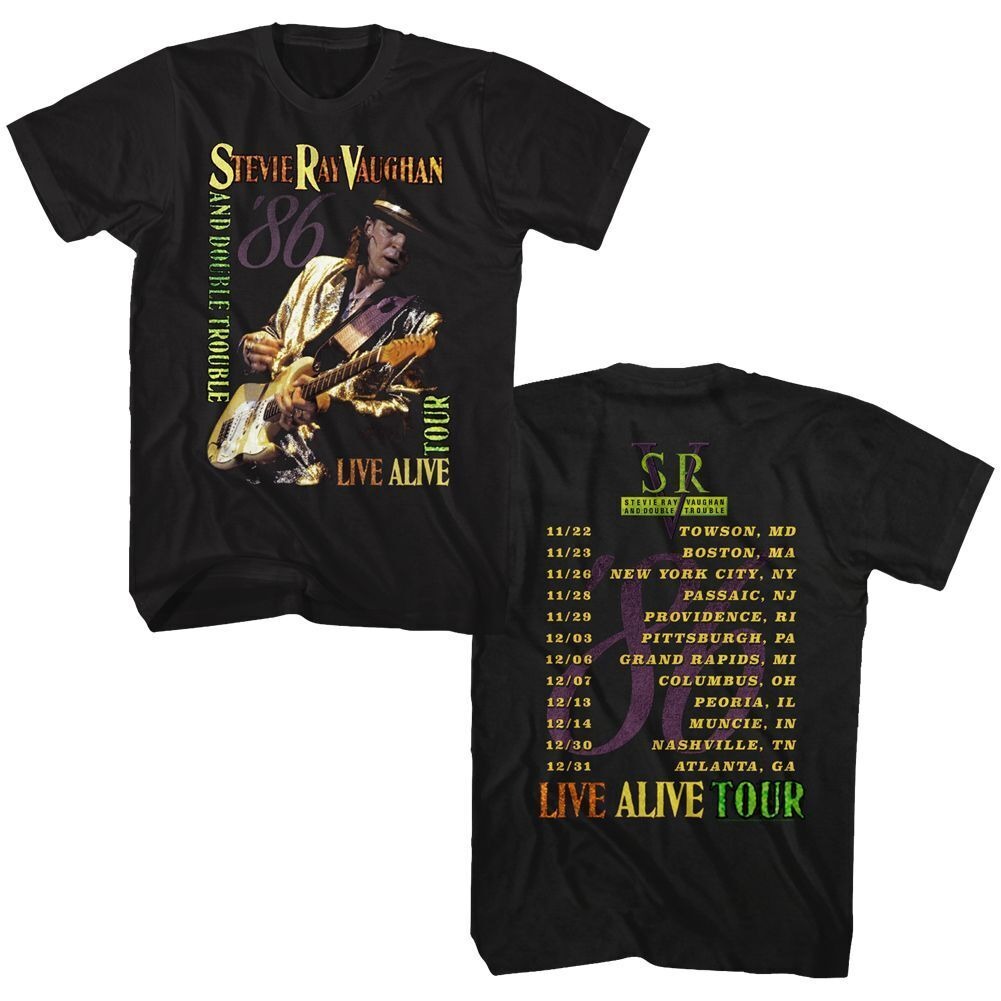 Stevie Ray Vaughan Live Alive Tour Music Shirt