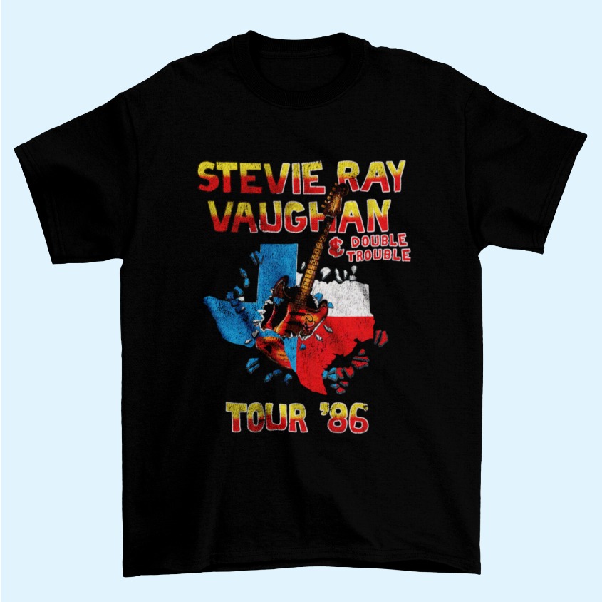 Stevie Ray Vaughan Tour Distress Cotton T-shirt