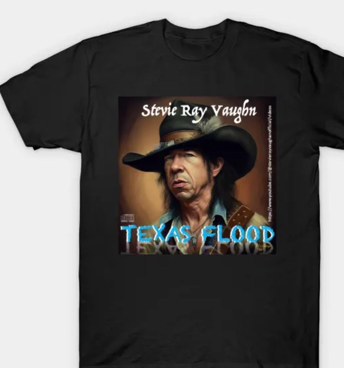 Stevie Ray Vaughan USA Tour Concert Cotton Black Unisex T-Shirt