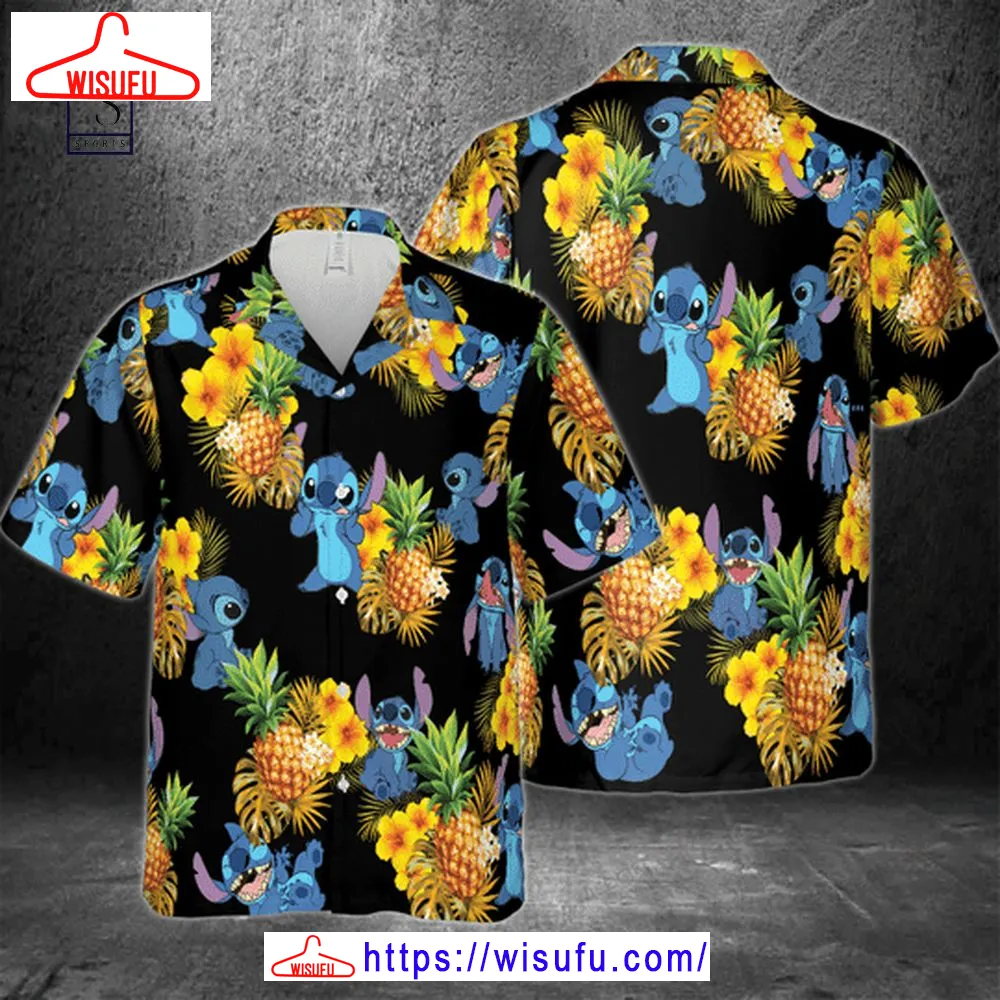 Sticth And Pineapple Hawaiian Shirt, New Fashion Gifts