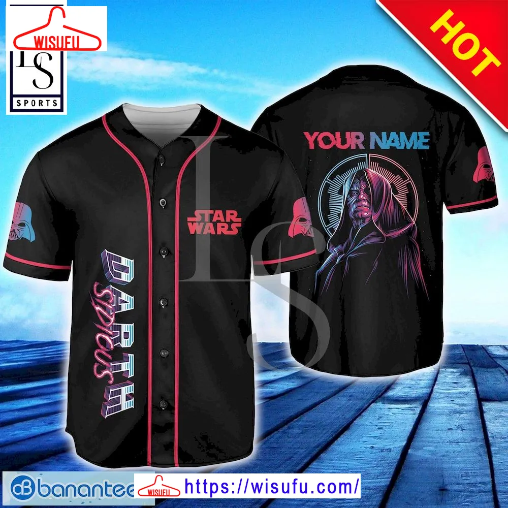 Stitch Wake Horizontal Text Custom Name Baseball Jersey, New Fashion Gifts