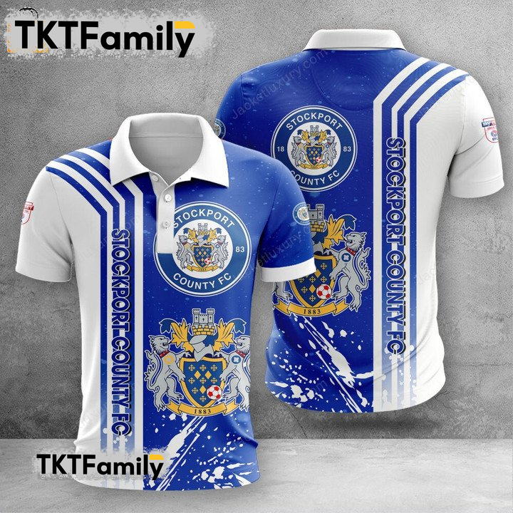 Stockport County F.C 3D Polo Shirt TKT Familys