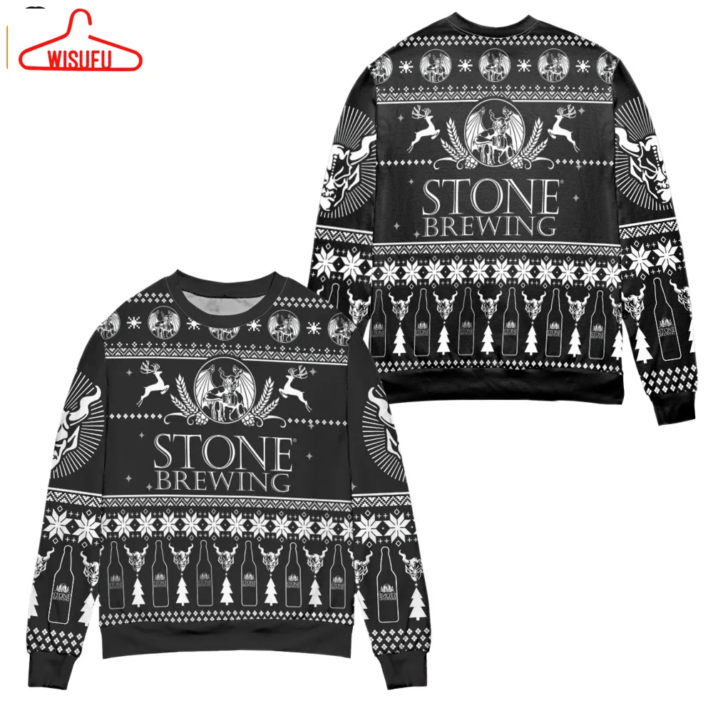 Stone Brewing Logo Christmas Pattern Ugly Christmas Sweater