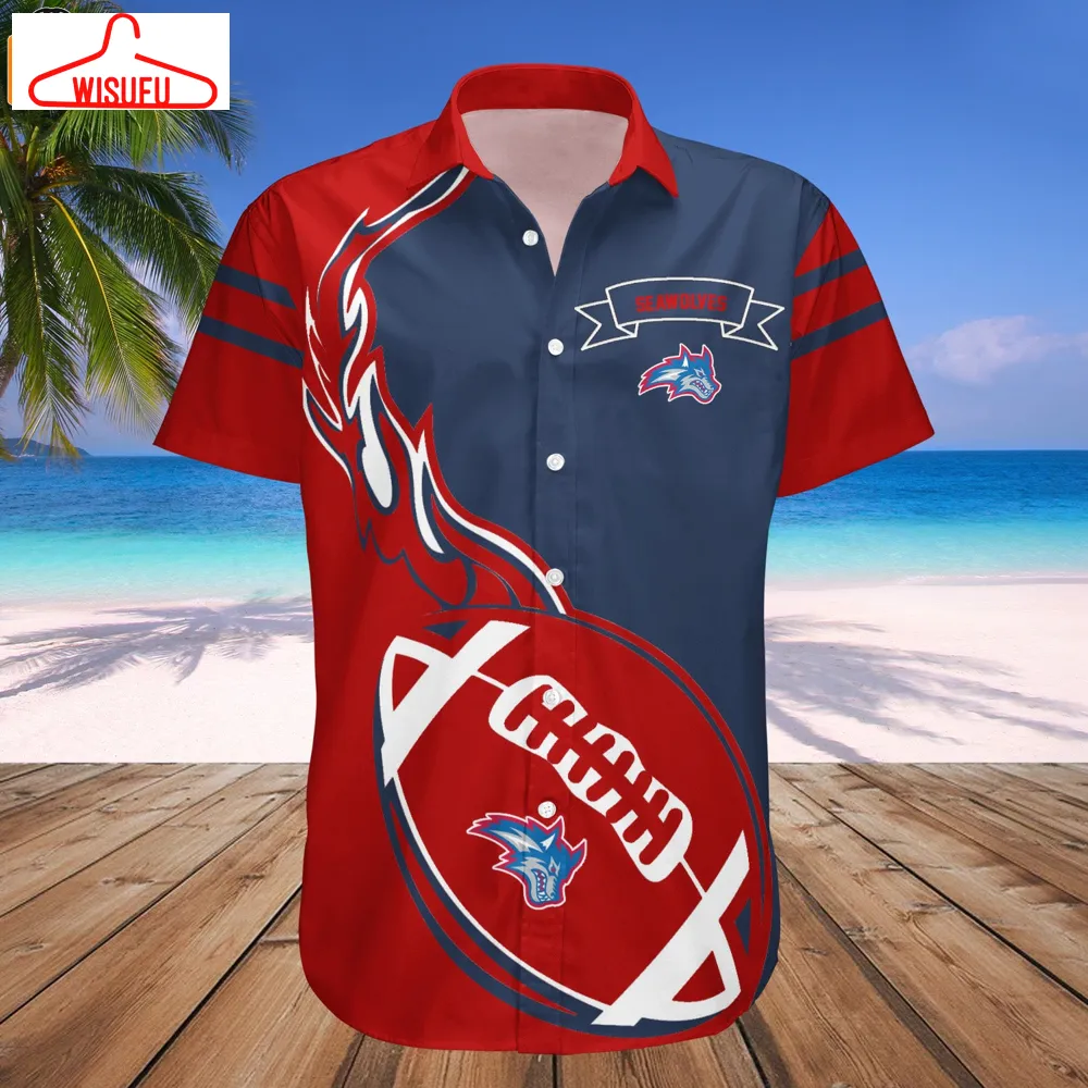 Stony Brook Seawolves Flame Ball Hawaiian Shirt, New Fashion Gifts