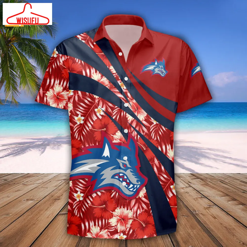 Stony Brook Seawolves Hibiscus Sport Hawaiian Shirt, New Fashion Gifts