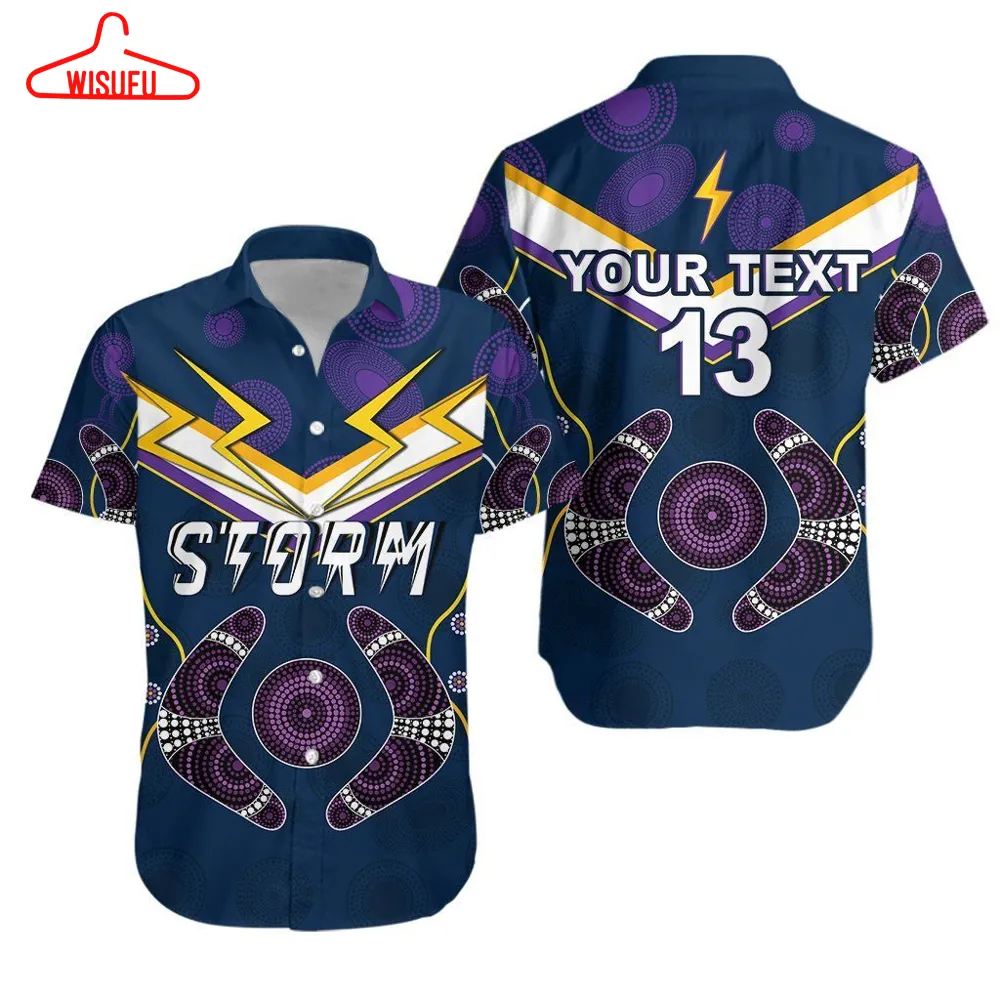 Storm Hawaiian Shirt Melbourne Indigenous Champion Â Custom Text And Number K13, New Hawaiian Holiday Outfits, New Fashion Gifts