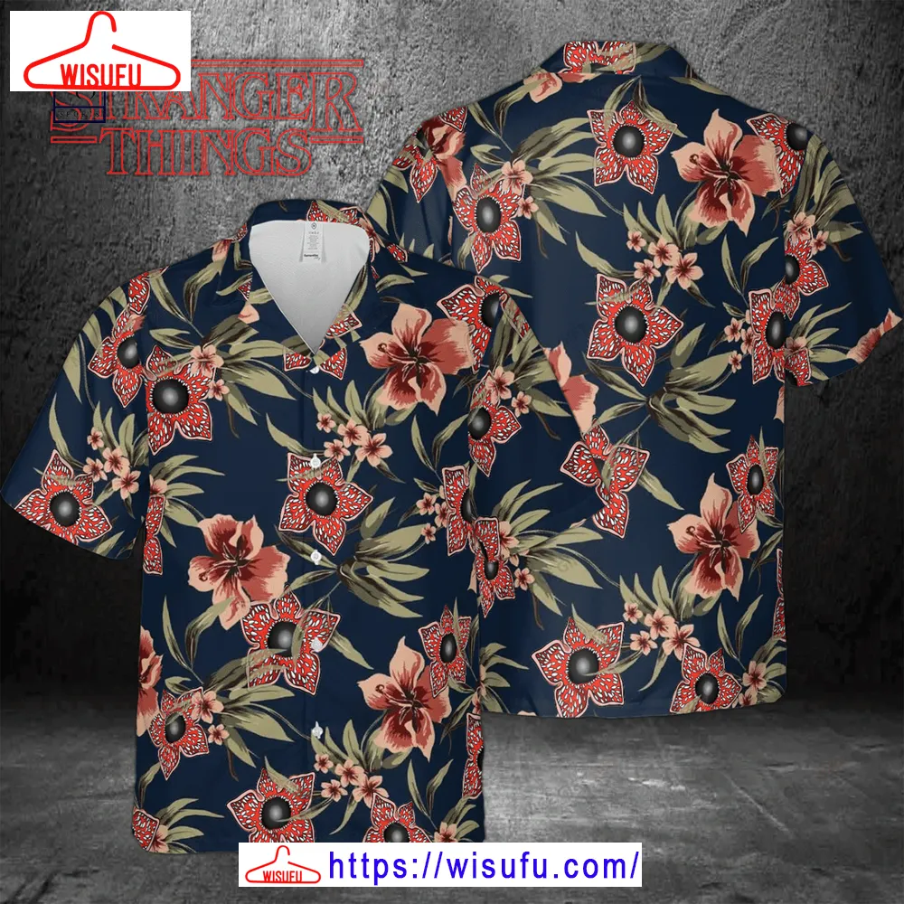 Stranger Things Foral Hawaiian Shirt, New Fashion Gifts