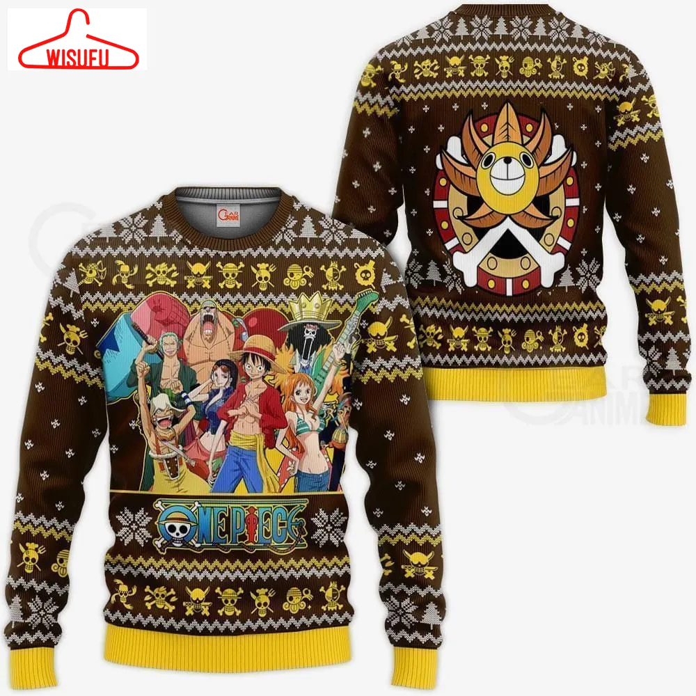 Straw Hat Pirates Ugly Christmas Sweater Xmas, Anime Ugly Christmas Sweater Gift For Family