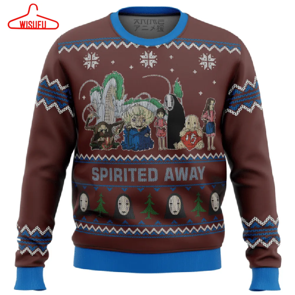 Studio Ghibli Spirited Away 2 Ugly Sweater Gifts, Studio Ghibli Spirited Away Gift Fan Ugly Sweater