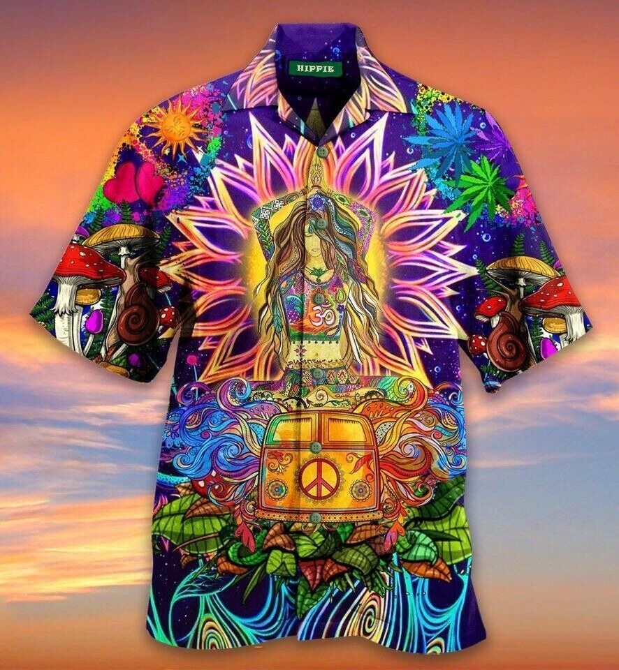 Style Yoga Hippie Unisex Hawaiian Shirt For Fan, Beach Shirt, S-5XL US SIZE