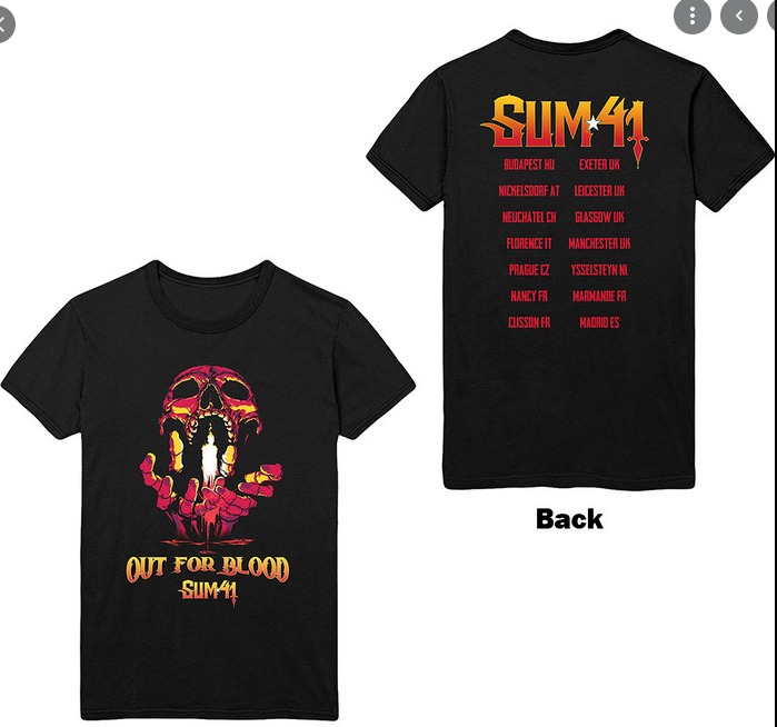 Sum 41 - Out For Blood 2 sided shirt Unisex Short Sleeve TEE