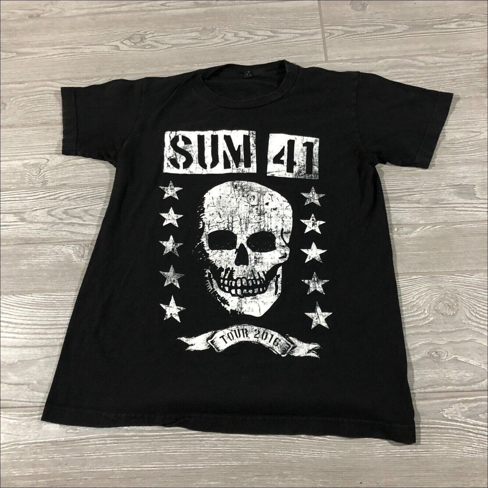 Sum 41 2016 Tour, Double Sided Vintage Graphic 100% Cotton Shirt