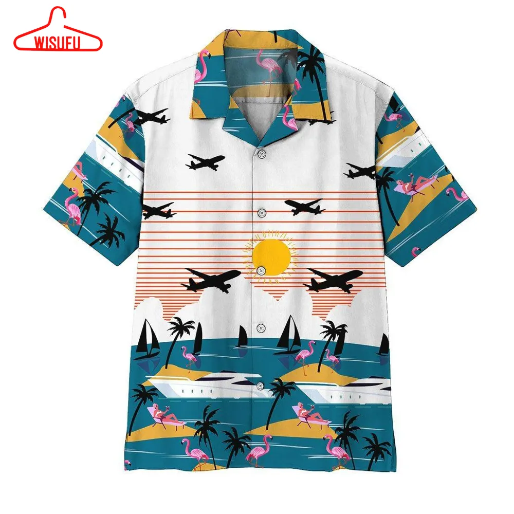 Summer Beach Flamingo Hawaiian Shirt