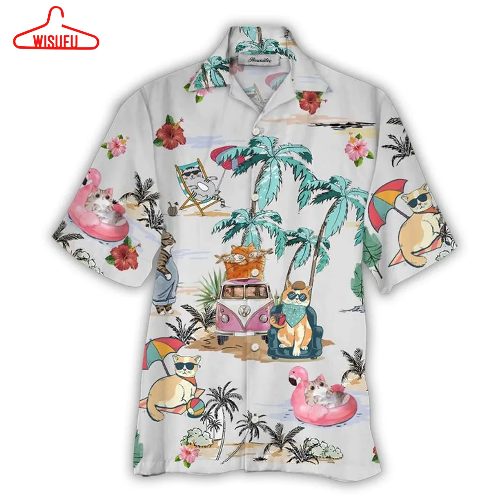 Summer Cat Hawaiian Shirt