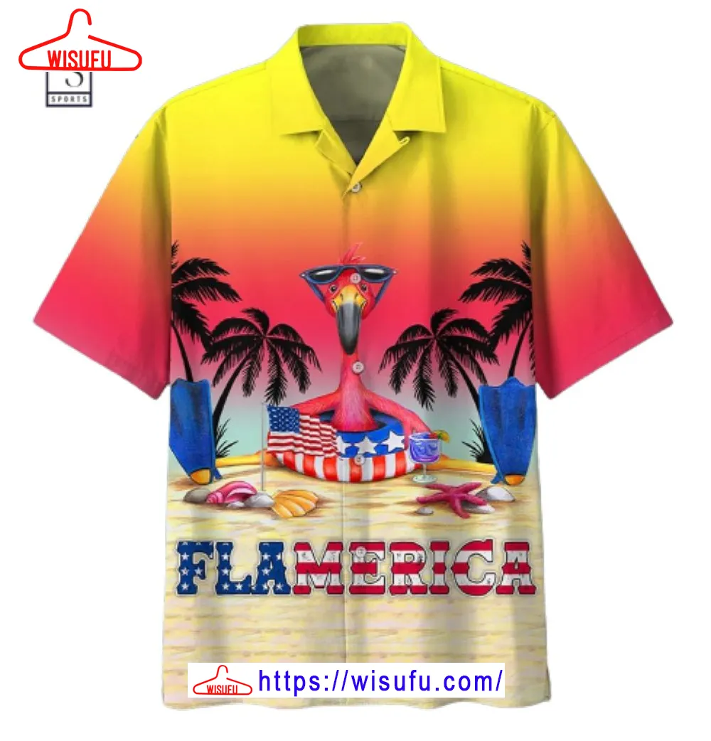 Summer Flamerica Hawaiian Shirt, New Fashion Gifts