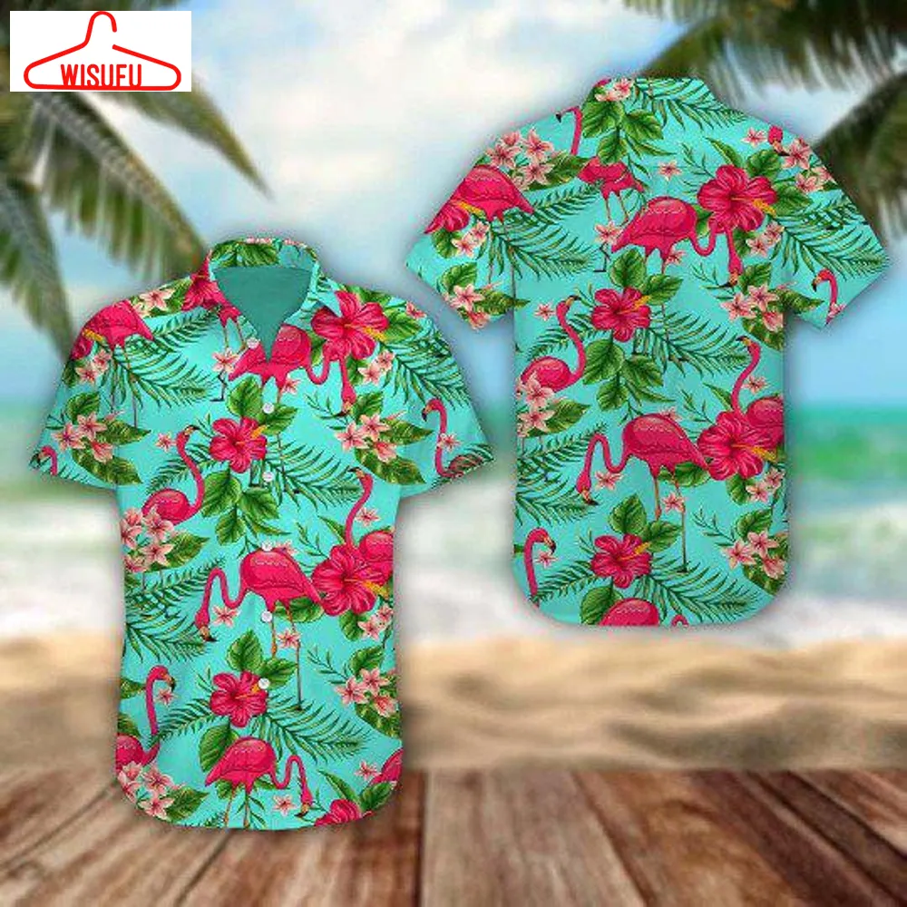 Summer Flamingo Hawaiian Shirt