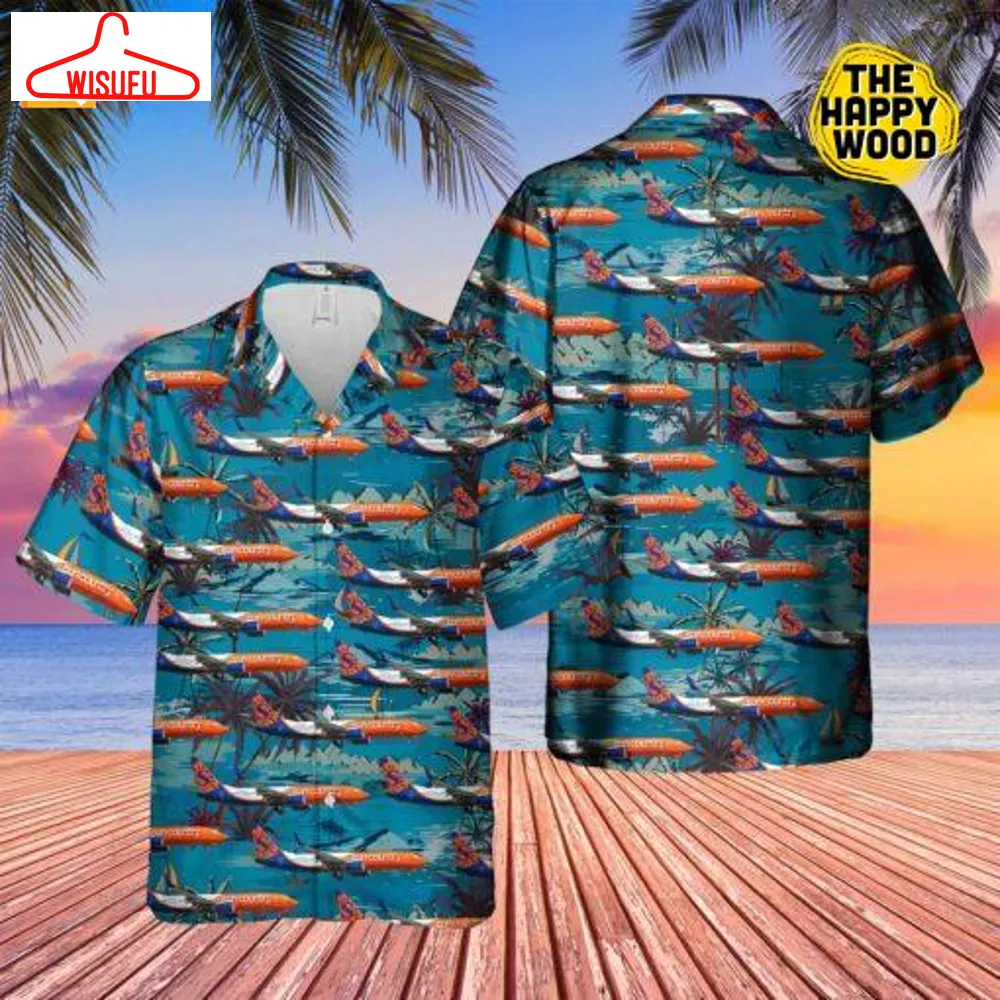 Sun Country Airlines Boeing Blue Hawaiian Shirt, New Fashion Gifts