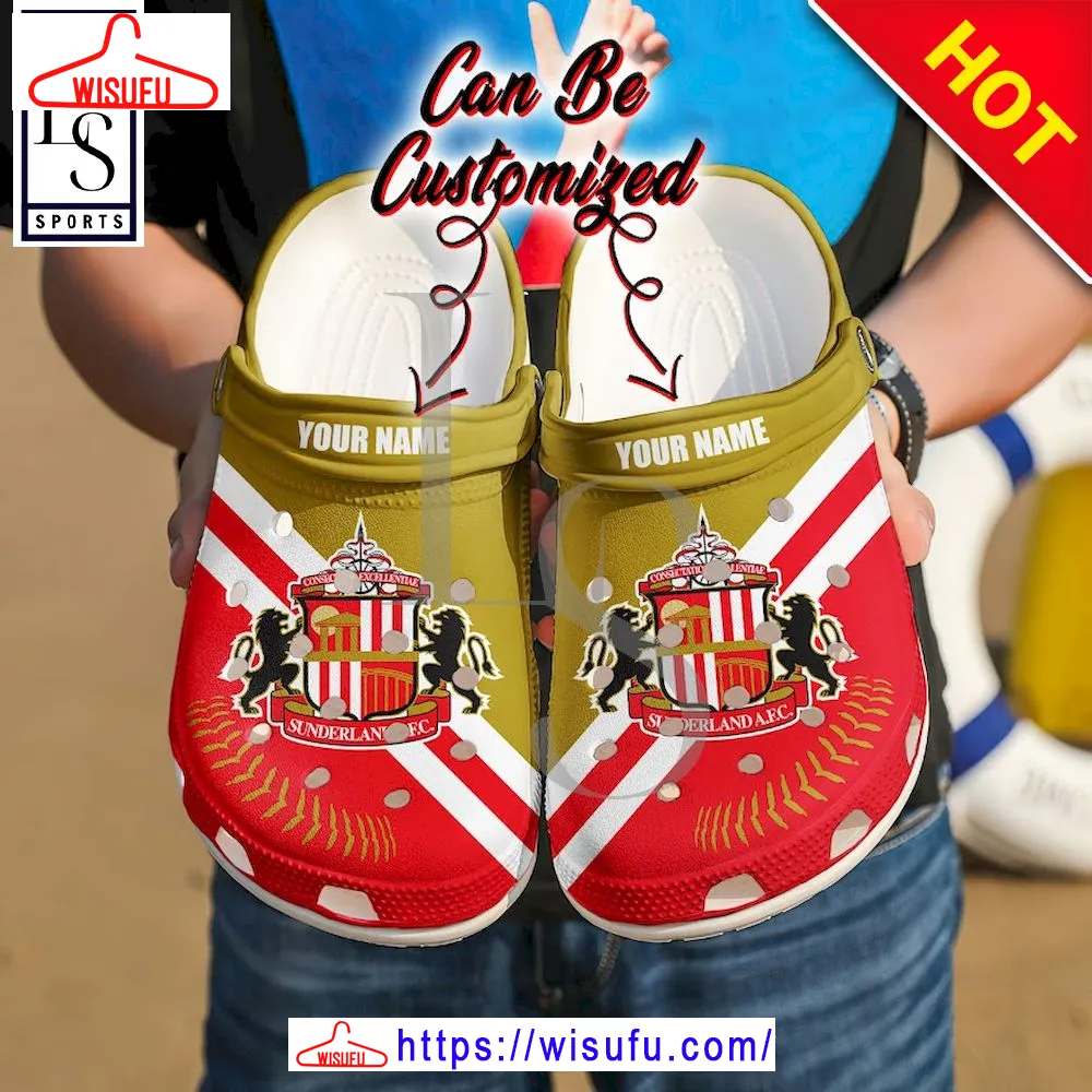 Sunderland Fc Custom Name Clogs Shoes