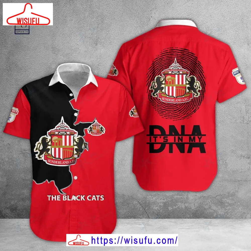 Sunderland The Black Cats Is My Dna Hawaiian Shirt, New Fashion Gifts