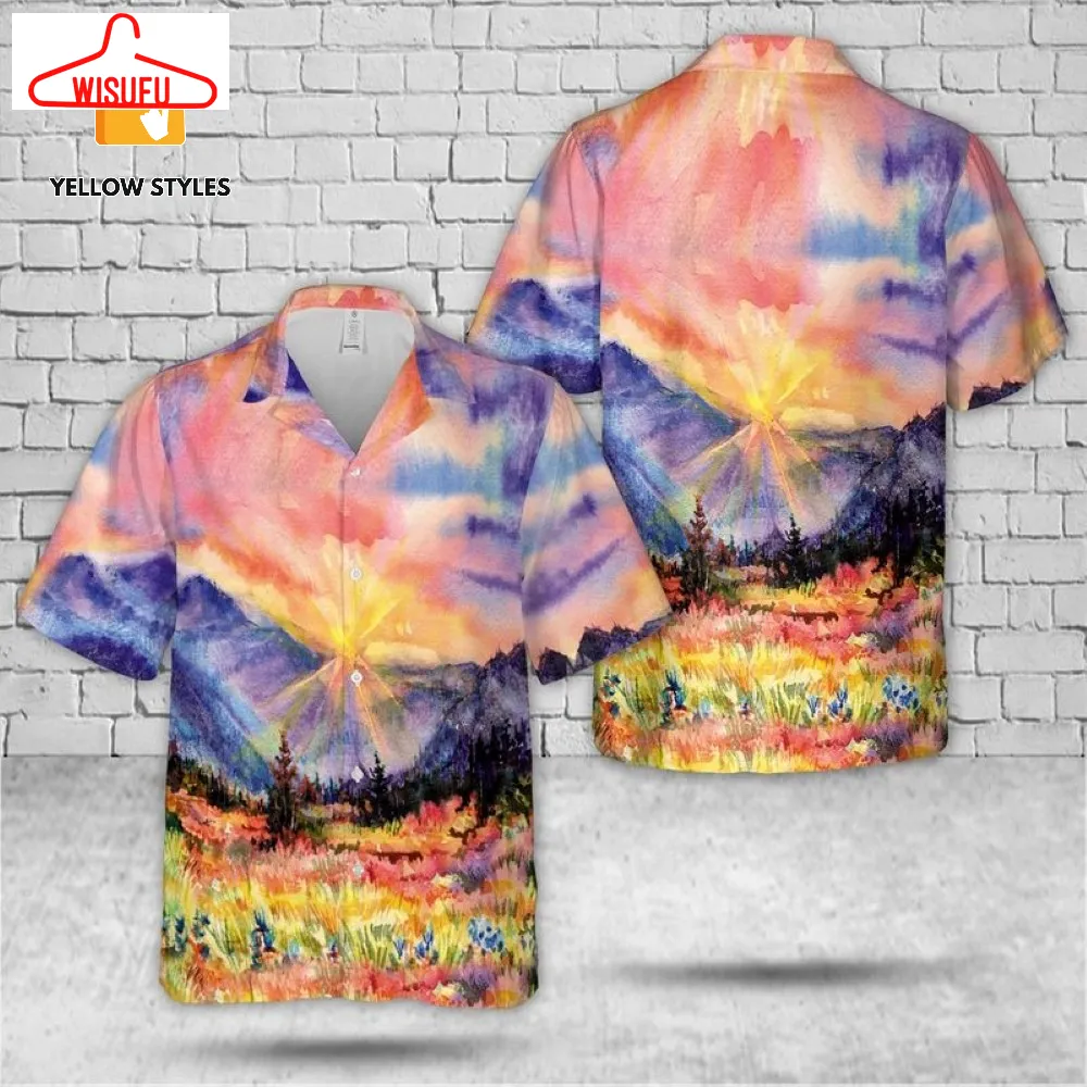 Sunrise, Sunset In Mountains Hawaiian Shirt, New Fashion Gifts