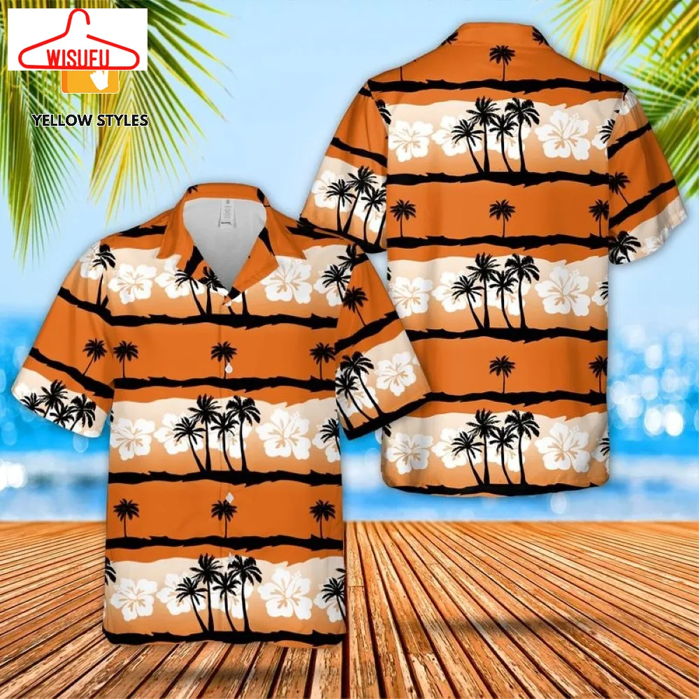 Sunset Summer Palm Tree Pattern Hawaiian Shirt, New Fashion Gifts