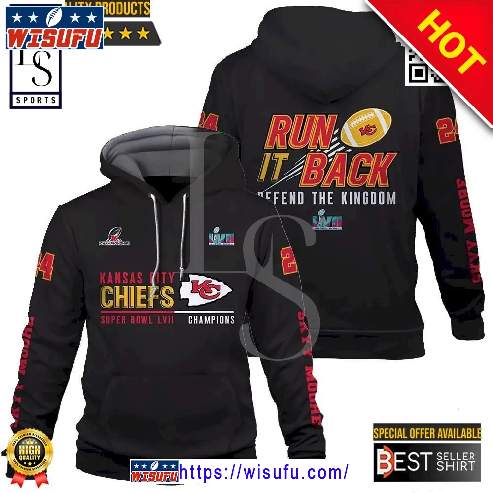 Super Bowl Champion Run It Back Kansas City Chiefs 3d Hoodie