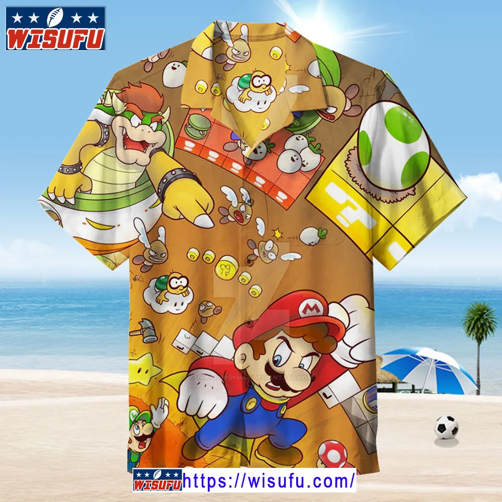 Super Mario - Hawaiian Shirt Wisufu30038