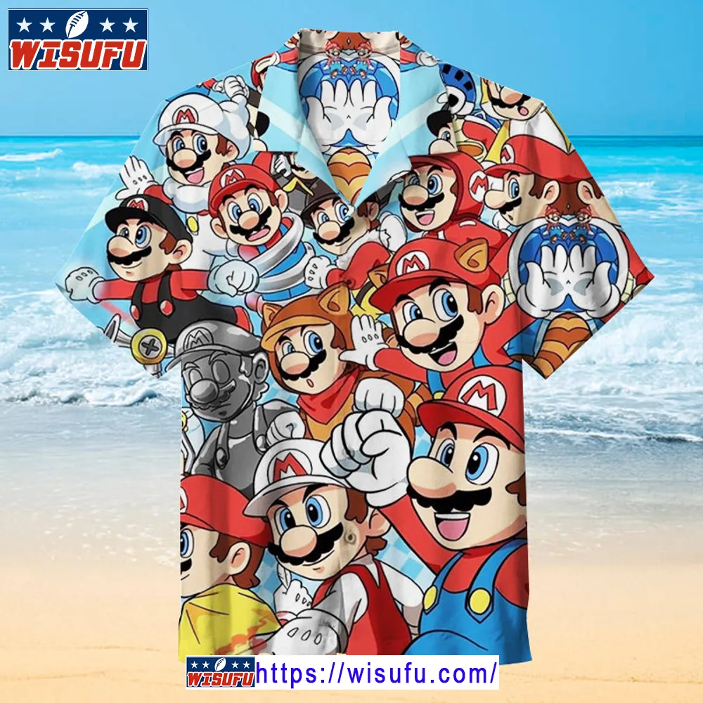 Super Mario - Hawaiian Shirt Wisufu53713