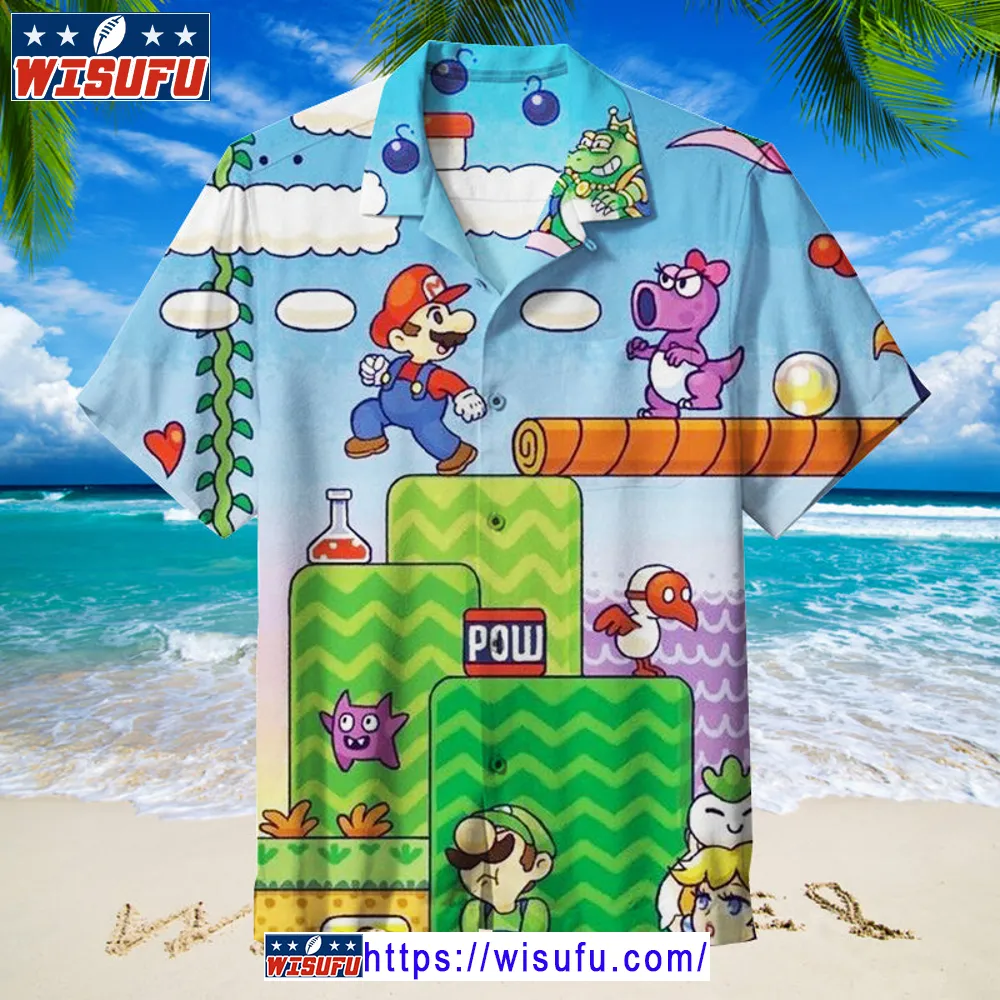 Super Mario - Hawaiian Shirt Wisufu82980