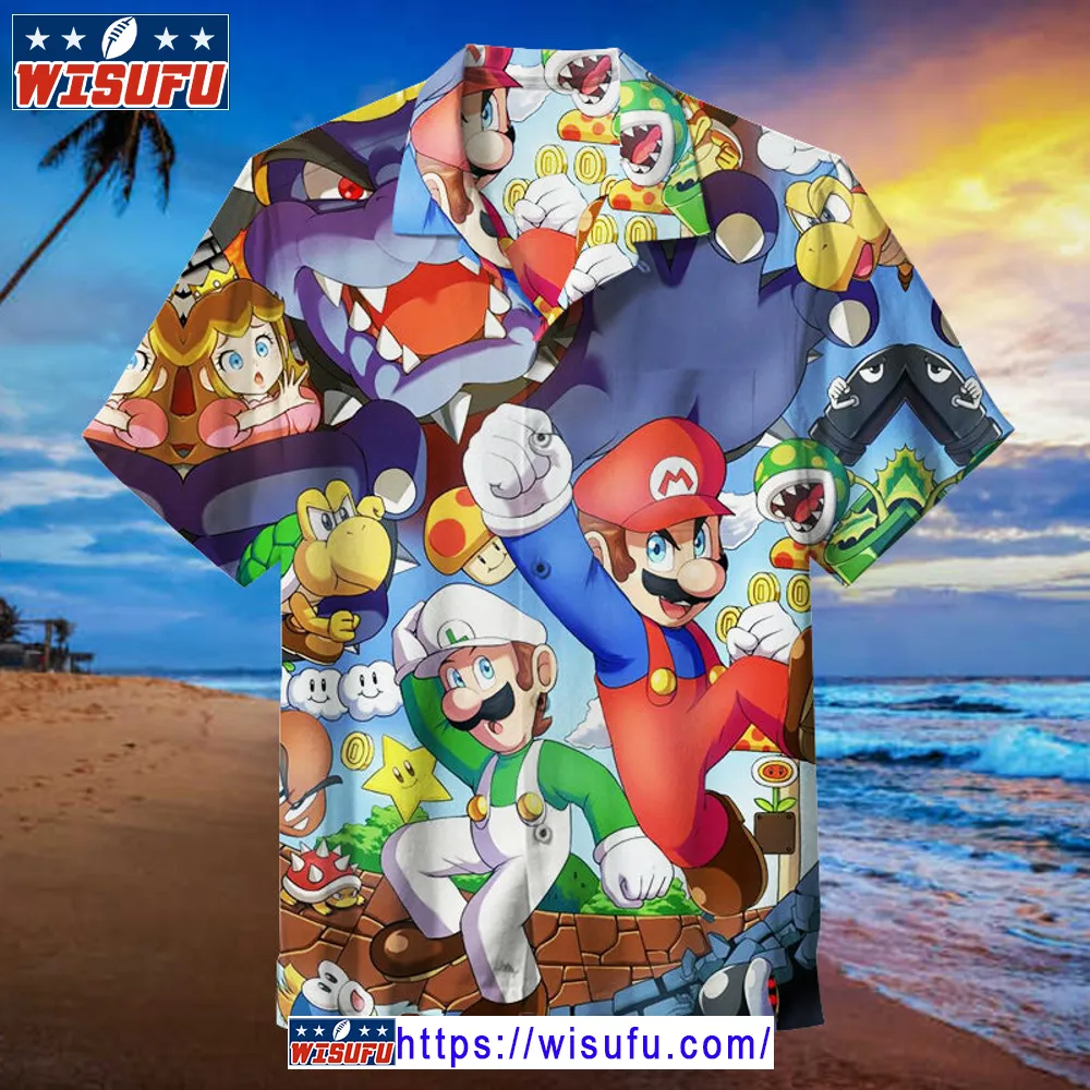 Super Mario - Hawaiian Shirt Wisufu90468