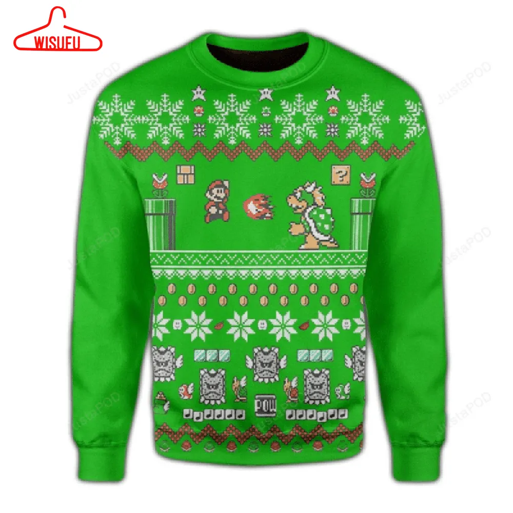 Super Mario Nintendo 1 Ugly Sweater Gifts, Super Mario Nintendo Gift Fan Ugly Sweater