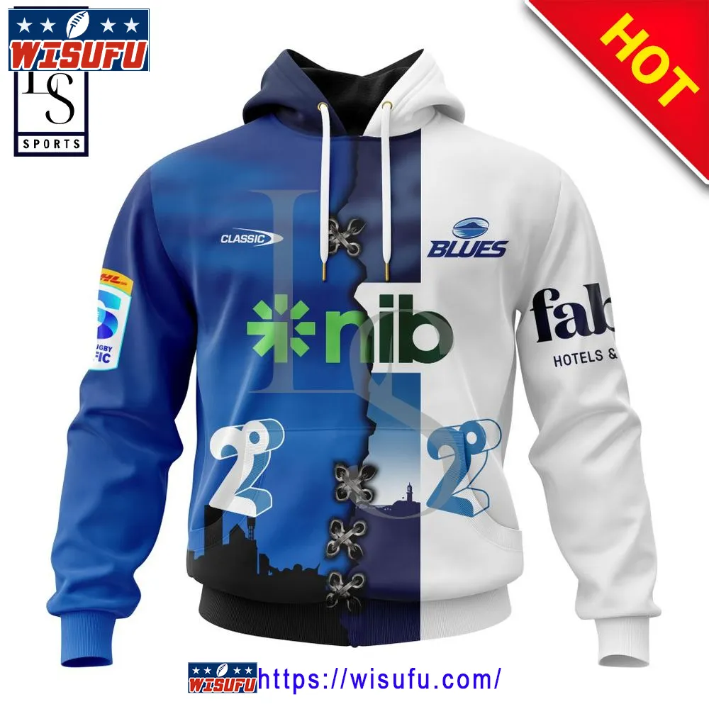 Super Rugby Auckland Blues Personalized Home Mix Away Jersey Kits Hoodie