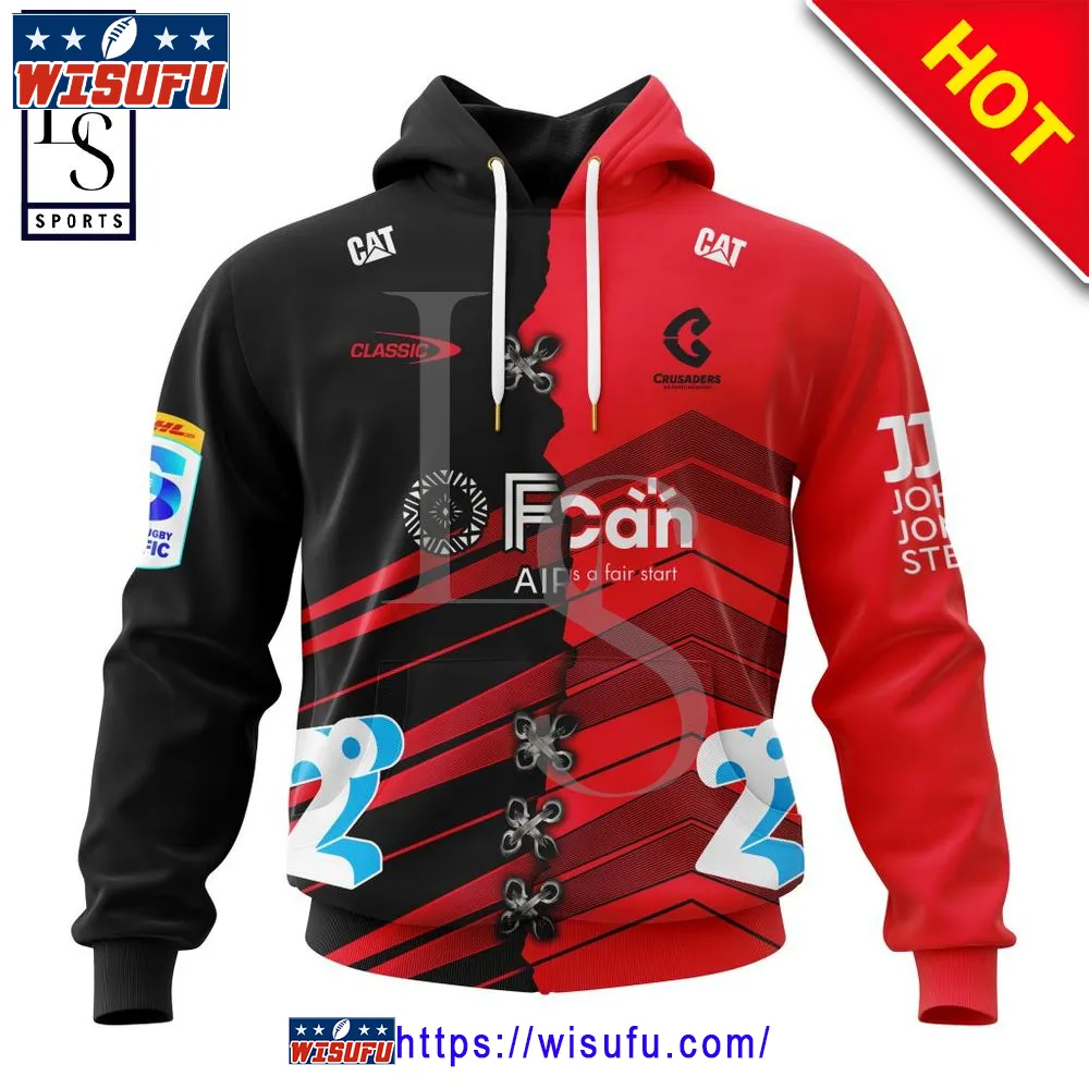 Super Rugby Bnz Crusaders Personalized Home Mix Away Jersey Kits Hoodie