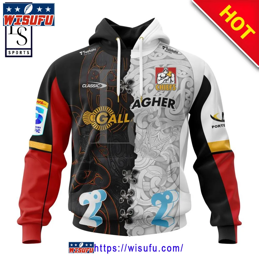 Super Rugby Gallagher Chiefs Personalized Home Mix Away Jersey Kits Hoodie