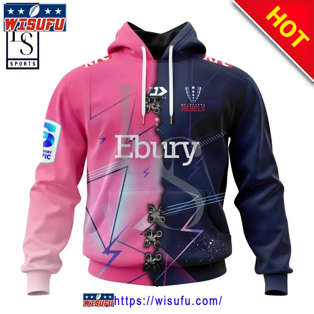 Super Rugby Melbourne Rebels Personalized Home Mix Away Jersey Kits Hoodie